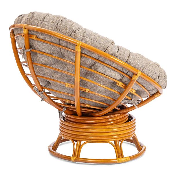 Кресло-качалка Папасан/Papasan (W 23/01 B) /с подушкой/Cognac (коньяк) - Вид 3
