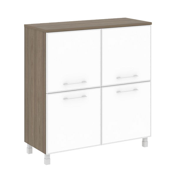 Yalta Шкаф квадратный LT.SD-1.2 R white Вяз/Стекло white 1098*452*1168 - Вид 1