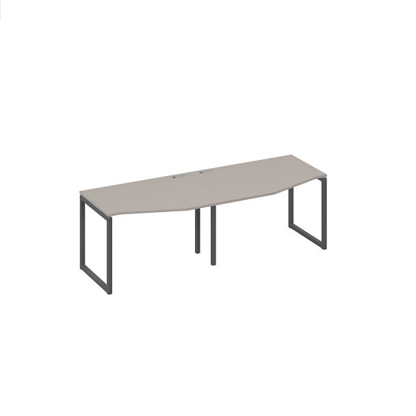 Станция QUATTRO 2х120 столы Техно на металлокаркасе A4 А4 Б4 061-2 БП мокко премиум / металлокаркас антрацит - Вид 1