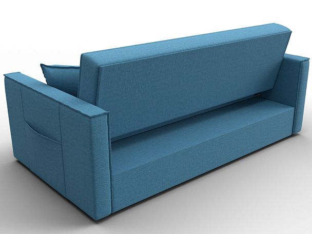 Диван прямой Лига-104 (160) Рогожка голубой - Вид 5