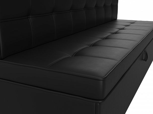 Кухонный диван Техас (полностью экокожа черная) - Вид 4