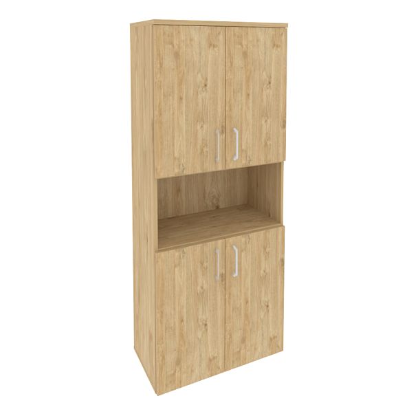 Onix Шкаф высокий широкий O.ST-1.5 Тиквуд светлый 800*420*1977 - Вид 1