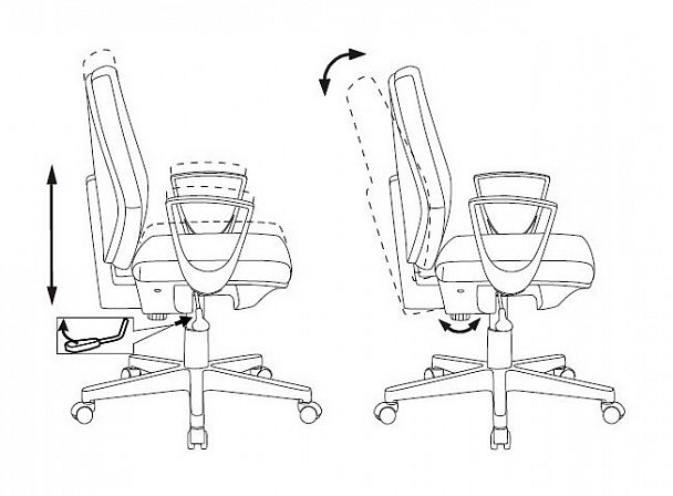 Кресло "CH-W545/DENIM" синий - Вид 6