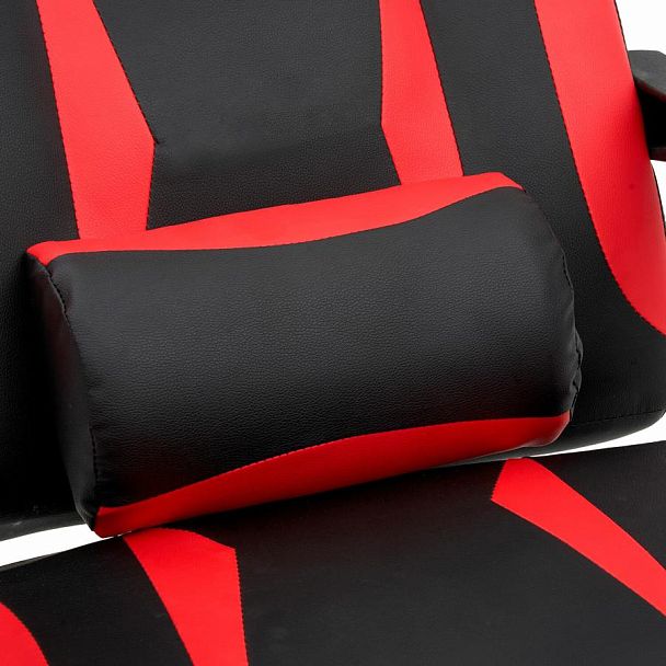 Кресло компьютерное CROMEX "Start GM-105", две подушки, экокожа, черное/красное, 532957 - Вид 15