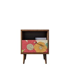 Тумбочка Berber с одним ящиком 5 принт арт BB06/Print_05, разноцветная - Фото предпросмотра