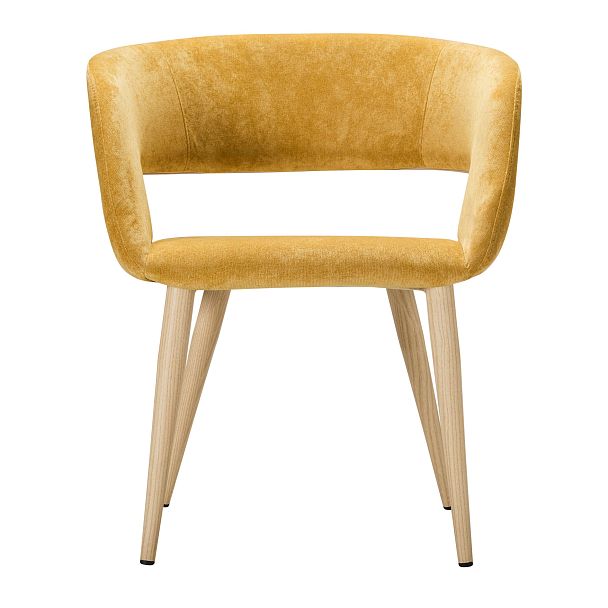 Кресло Hugs желтый/нат.дуб - Вид 3