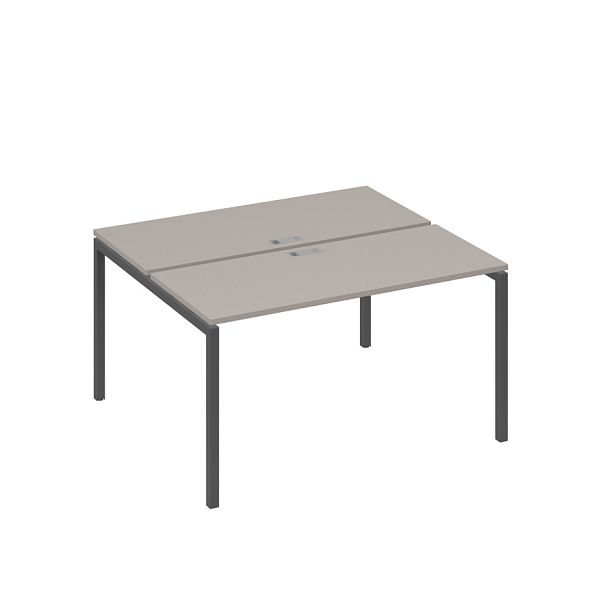 Рабочая станция на опорах DUE (2х140) A4 А4 Б2 171 БП мокко премиум / металлокаркас антрацит - Вид 1