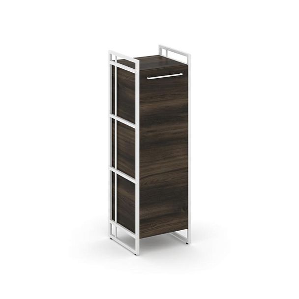 Rift Шкаф 3 ниши узкий RF.SU-31 (R) Дуб Мали/Металл Белый 420*396*1286 - Вид 1