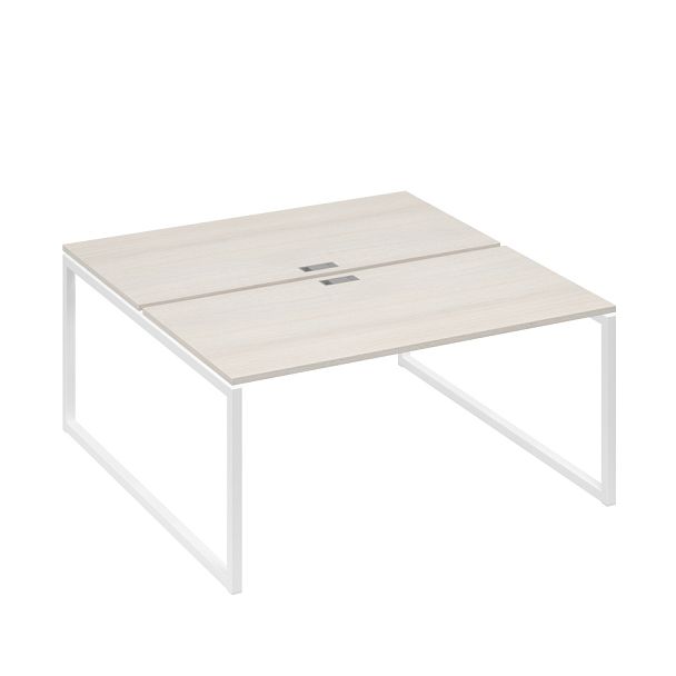 Станция (2х160) рабочая на каркасе QUATTRO A4 А4 Б4 178 БП дуб / металлокаркас белый - Вид 1