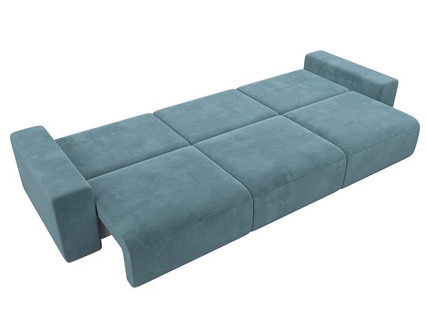 Диван прямой Лига-036 Классик Лонг Велюр бирюзовый - Вид 10