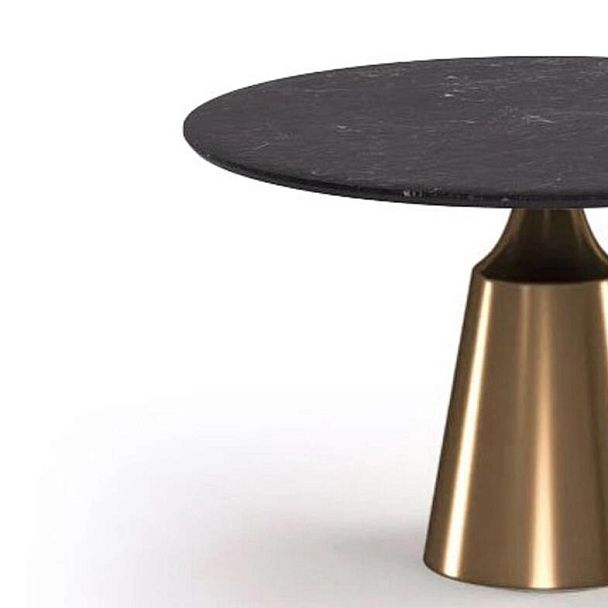 Стол круглый Lucas 100, керамика матовая, черная - Вид 4