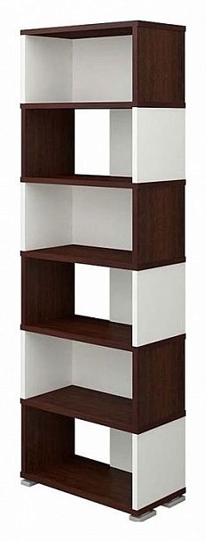 Стеллаж книжный Домино СБ-10-6 Белый/Венге - Вид 1