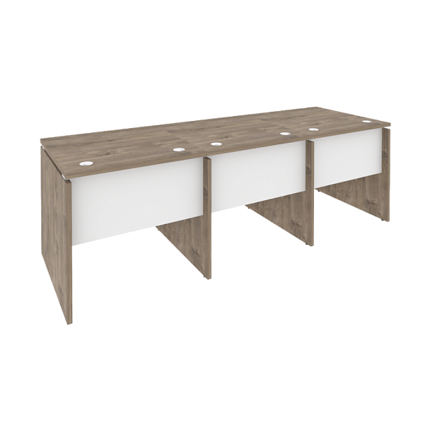 Onix Рабочая станция O.RS-3.0.8 Тиквуд темный/Белый бриллиант 2340*800*750 - Вид 1