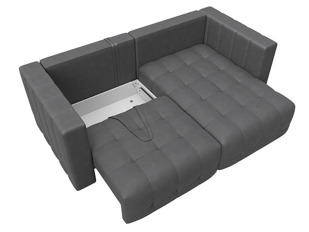 Диван угловой Лига-052 НПБ угол универсальный Замша серый - Вид 7