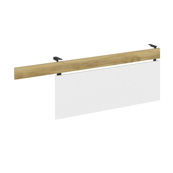 Concept Царга стола с опорной тумбой CN.CST-004 Дуб Винченцо/Белый Бриллиант/Металл Черный 1430*18*458 - Вид 1