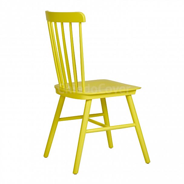 Стул Такер, желтый деревянный - Вид 6