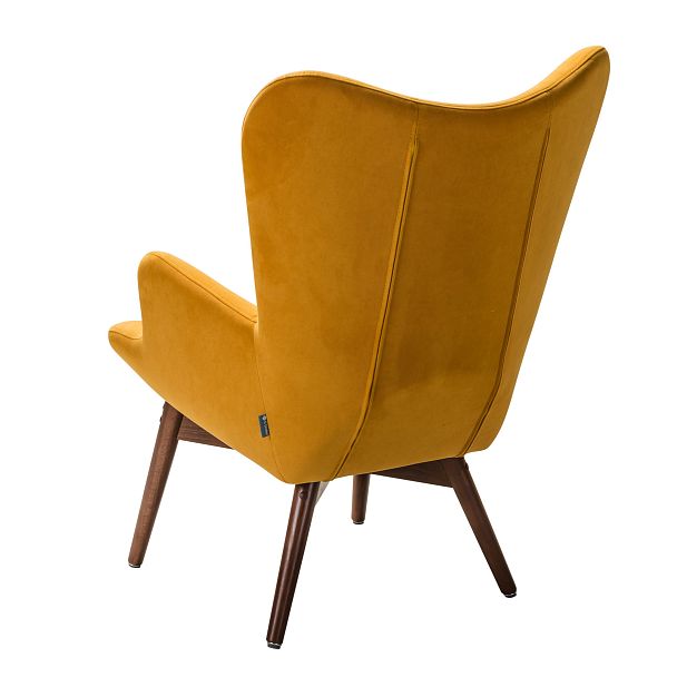 Кресло Хайбэк желтый/т.орех - Вид 4