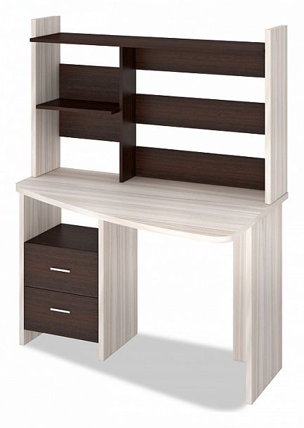 Стол компьютерный Домино Лайт СКЛ-Крл 120+НКЛ-120 Венге/Карамель правый - Вид 1