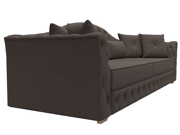 Диван прямой Артис Рогожка коричневый - Вид 3