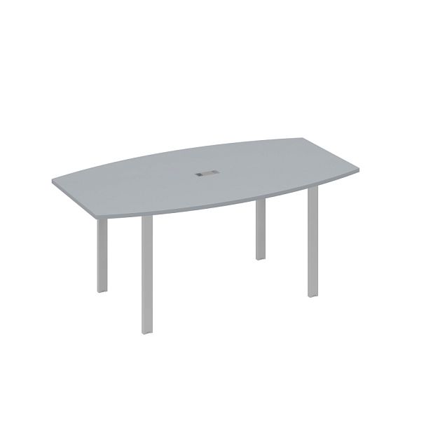 Стол фигурный 180 с металлокаркасом UNO A4 А4 Б1 112 БП серый / металлокаркас серый - Вид 1
