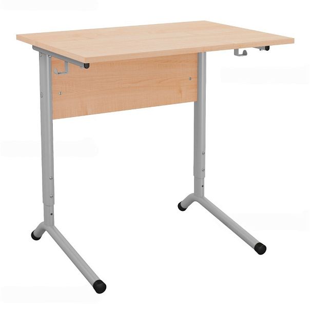 Стол ученический 121Р, 1-местный, регулируемый на плоскоовальной трубе (м/к Коричневый, Серый, Черный), гр.3-5 - Вид 6