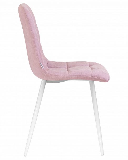 Стул обеденный DOBRIN ALEX (белые ножки, сиреневая ткань (UF860-04B)) - Вид 3