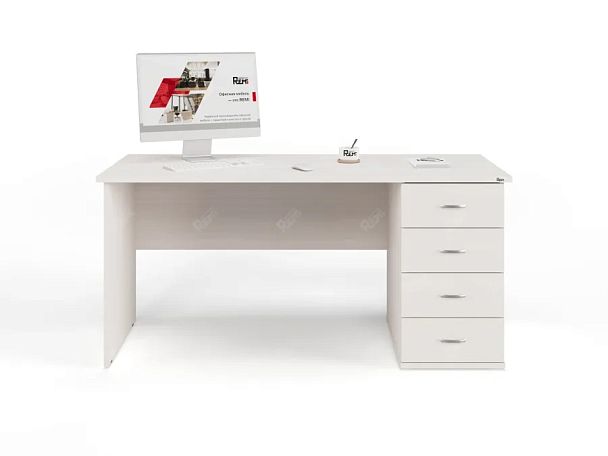 ЛАЙТ / LIGHT RLG008-16x7R Однотумбовый стол 160x70x75 Дуб Молочный - Вид 2