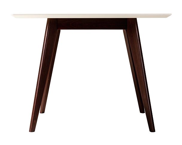 Стол Лунд 960*960 Белый Темный орех - Вид 3