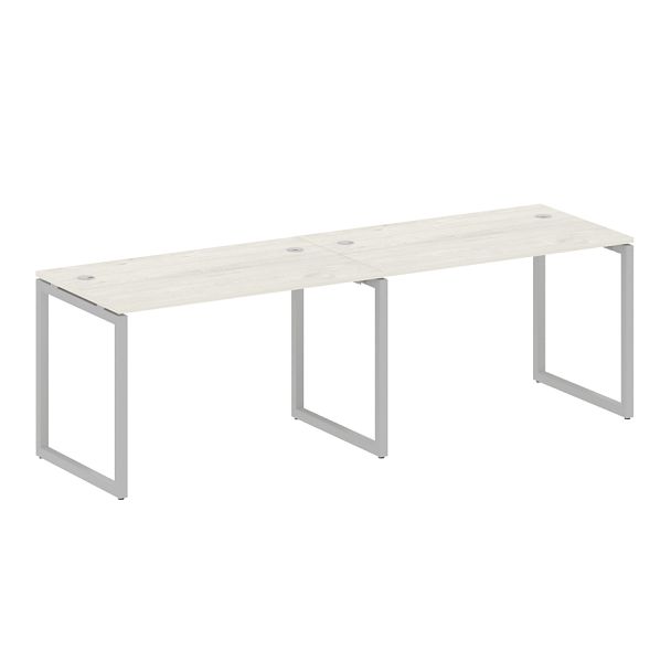 Metal System Quattro Р. ст. на 2 раб. места на О-образном м/к 40БО.СМ-2.2 Дуб наварра/Серый металл 2400*720*750 - Вид 1