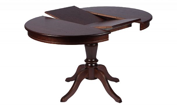 Обеденная группа стол Элат D90(130)х90х76 Темный орех и 4 стула Арктос Темный орех/Бежевый жаккард - Вид 3