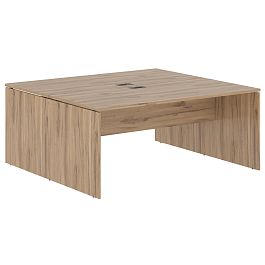 Стол двойной ED2ST 1780 Дуб Денвер светлый/Мокко 1760х1606х750 EDIS - Фото предпросмотра