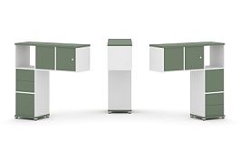 Concept Надставка низкая CN.DNN-004 Кобо/Белый Бриллиант/Металл Белый 1099*365*1130 - Фото предпросмотра