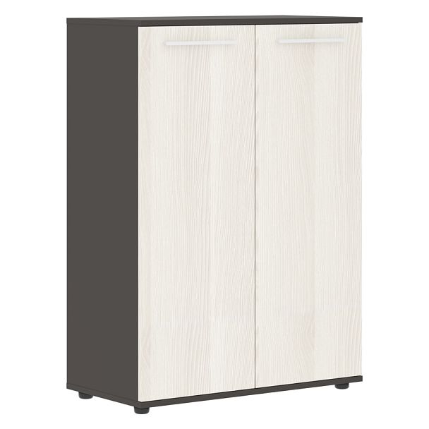 Шкаф средний широкий EMCS 85.1 Ясень Траун/Белый/Мокко 852х430х1199 EDIS - Вид 1