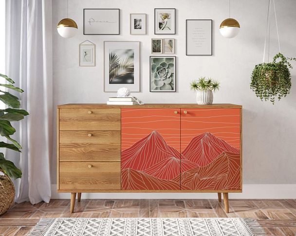 Комод Berber с двумя дверками и ящиками 49 принт арт BB05/Print_49 - Вид 4