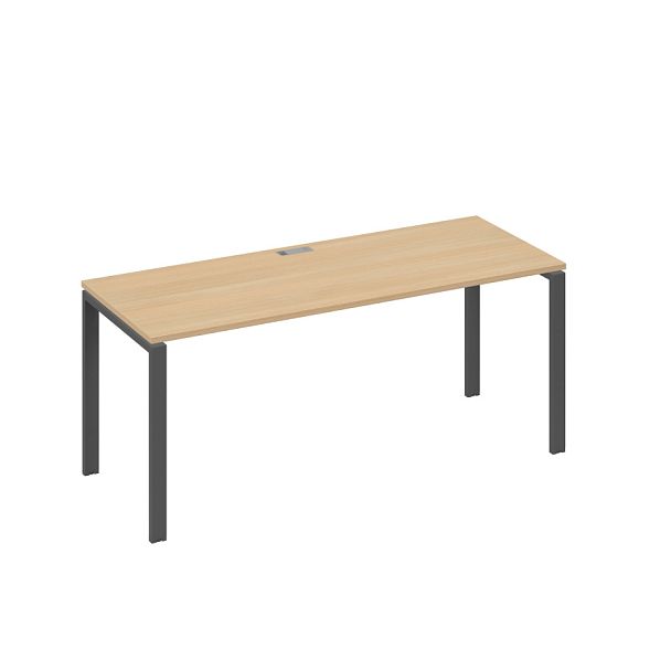 Стол письменный на металлокаркасе UNO A4 А4 Б1 016 БП натуральный дуб / металлокаркас антрацит - Вид 1