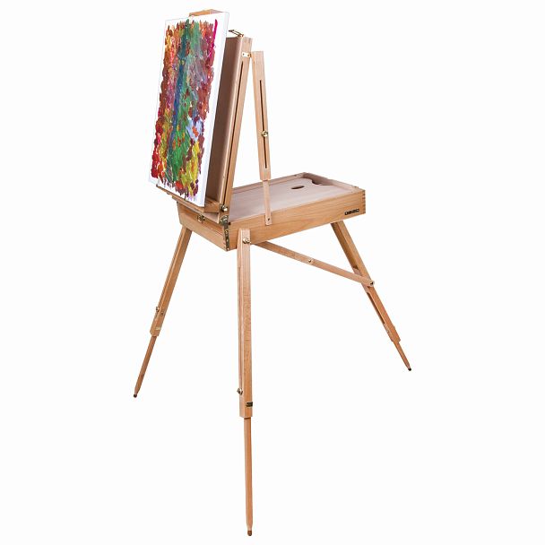 Этюдник BRAUBERG ART CLASSIC, бук, 50х34х11см, высота холста 87см, ножки дерев 90см, ремень, 190654 - Вид 5