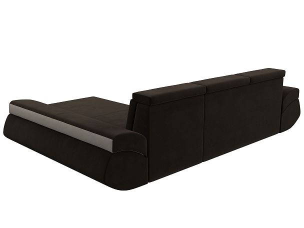 Диван угловой Лига-032 правый угол Микровельвет коричневый - Вид 6