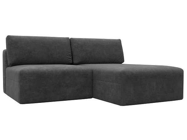 Диван угловой модульный Лига-060 НПБ угол универсальный Велюр серый - Вид 2