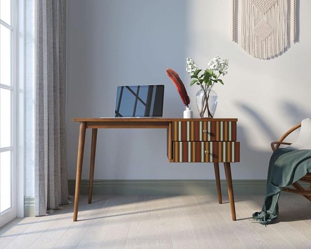 Стол рабочий Berber принт 20 с одной тумбой арт BB20/Print_20 - Вид 2