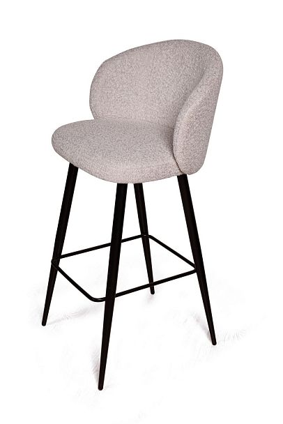 Стул барный Vito, букле серый / опора конус - Вид 1