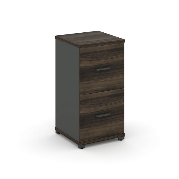 Concept Шкаф 1 узкая секция, 2 ниши CN.STU-212 A Дуб Мали/Антрацит/Металл Антрацит 420*420*818 - Вид 1