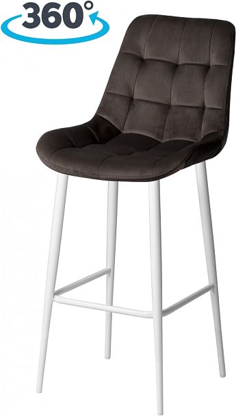 Комплект барных поворотных стульев Эйден, Confetti stone/белый, 2 шт. - Вид 1