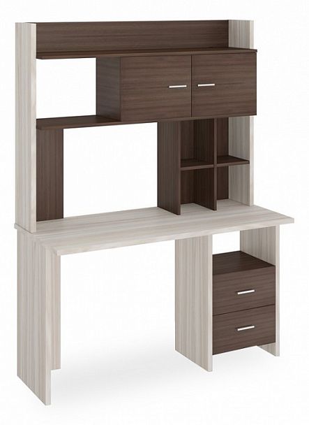 Стол компьютерный Домино Lite СКЛ-Прям130+НКЛХ-130 КШ Карамель/Шамони - Вид 1