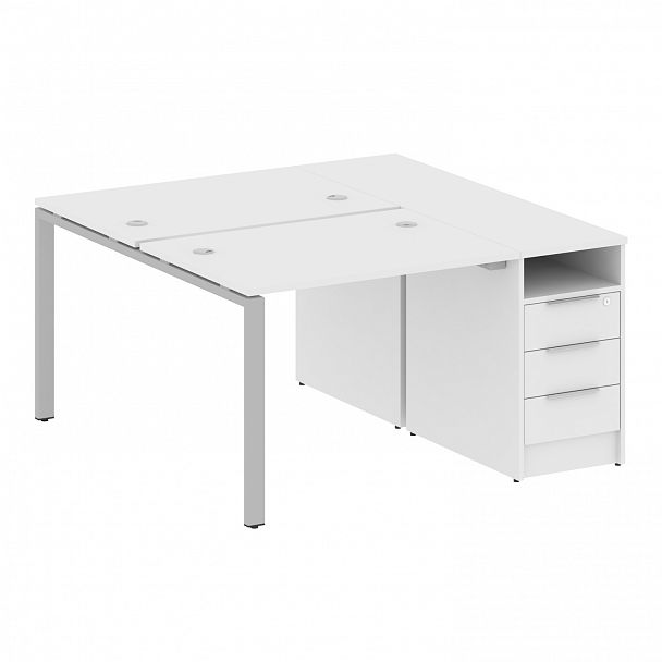 Рабочая станция "Metal System" БП.РС-СТП-2.1 белый/серый - Вид 1