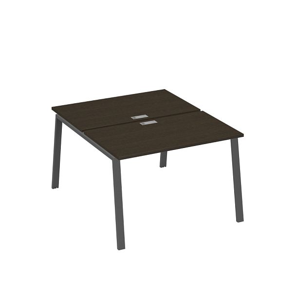 Рабочая станция 2х120 с металлокаркасом TRE A4 А4 Б3 173 БП венге / металлокаркас антрацит - Вид 1