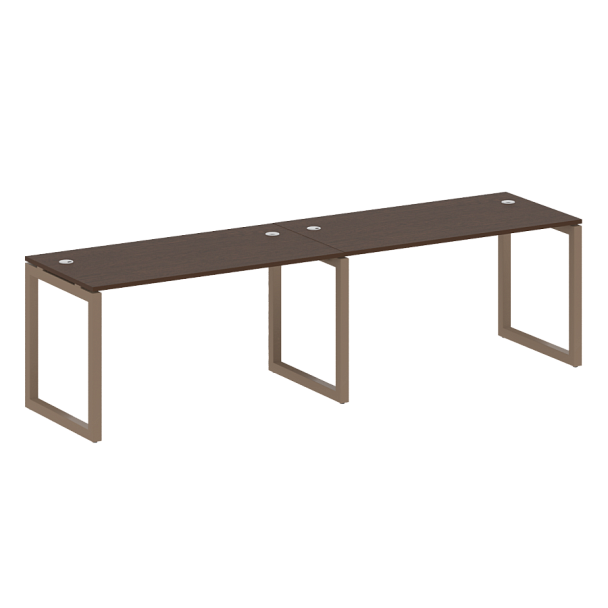 Metal System Quattro Р. ст. на 2 раб. места на О-образном м/к 50БО.СМ-2.3 Венге/Мокко металл 2800*720*750 - Вид 1