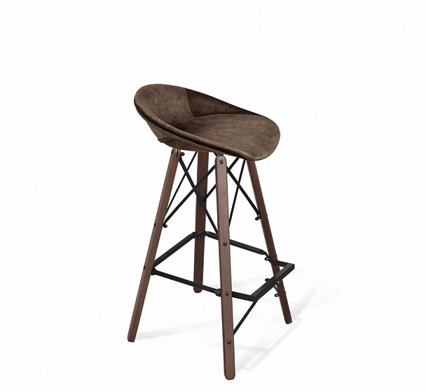 Стул барный Sheffilton SHT-ST19-SF1/S80 коричневый трюфель/темный орех/черный - Вид 1