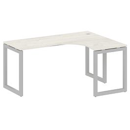 Metal System Quattro Стол криволинейный правый на О-образном м/к 50БО.СА-4 (R) Дуб наварра/Серый металл 1600*1200*750 - Фото предпросмотра