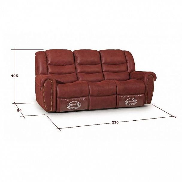 Диван "Нью-Йорк 3RK" кожа - Вид 5