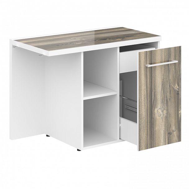 Тумба приставная "Morris" MCRT 1055(L/R) дуб базель/белый - Вид 1